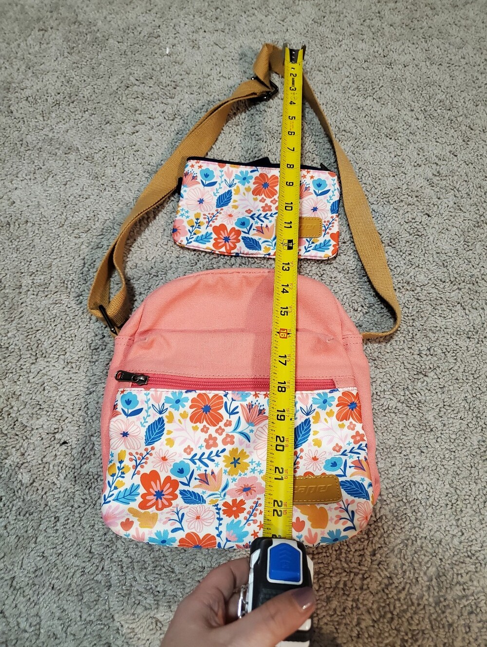 Leaper Floral Crossbody Bag And Pounch Set - Picture 4 of 6